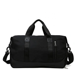Waterproof sports bag with double layer gym bag OEM Custom Print Sports Duffel Ladies Mens Travel Bags With Shoes Compartment