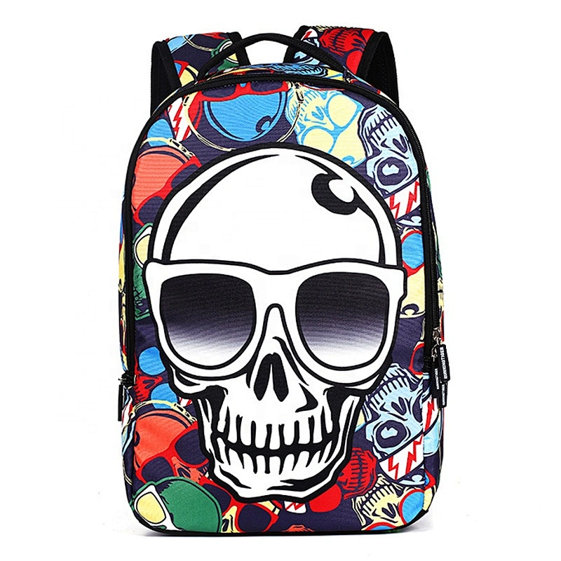 Halloween Bag Skull Backpack Kids Backpack Bookbag for Boys and Girls custom school bag
