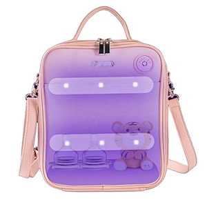 Custom Large Capacity Baby Bag Mummy Nurse UV Disinfection Diaper Bag Cute UV Sterilizing Baby Diaper bag for mother care