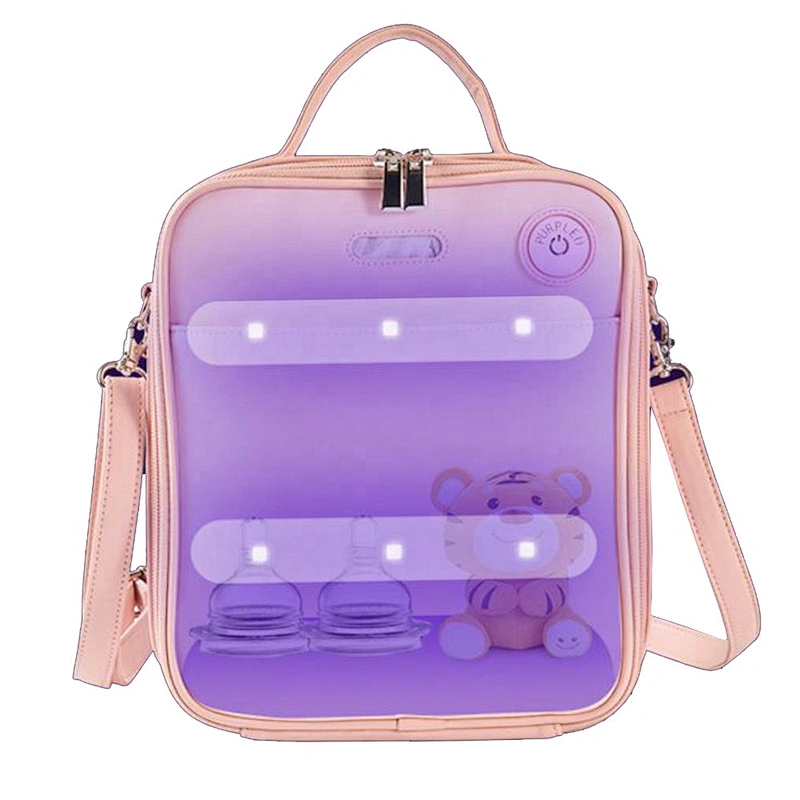 Custom Large Capacity Baby Bag Mummy Nurse UV Disinfection Diaper Bag Cute UV Sterilizing Baby Diaper bag for mother care
