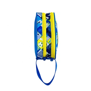 wholesale hot sell Cute Simple melange soccer students Packing cute kids School Office Pencil Pouch Case Bag for school boy