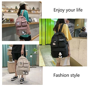 Lady Fashion Bag Teenage Girl Woman multi - pocket INS Design  Large capacity Large Purse Stylish school Backpack