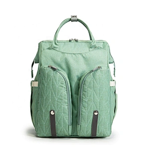 Multi-function Outdoor Unisex Stylish Polyester Diaper Bag Backpack Baby Changing Bags Baby bags for mothers With Bottle Warmer