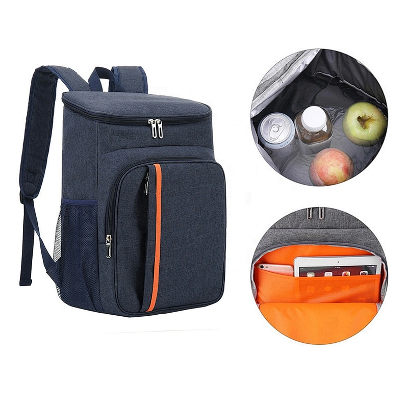 Custom Logo LeakProof Lightweight Black Insulated Cooler Backpack Hiking Cooler Bag Picnic Delivery Lunch Cooler bag Backpack