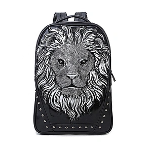 Fashion Customized Lion Head Laptop Backpack Large Capacity Business Bag Computer Backpack Travel bag