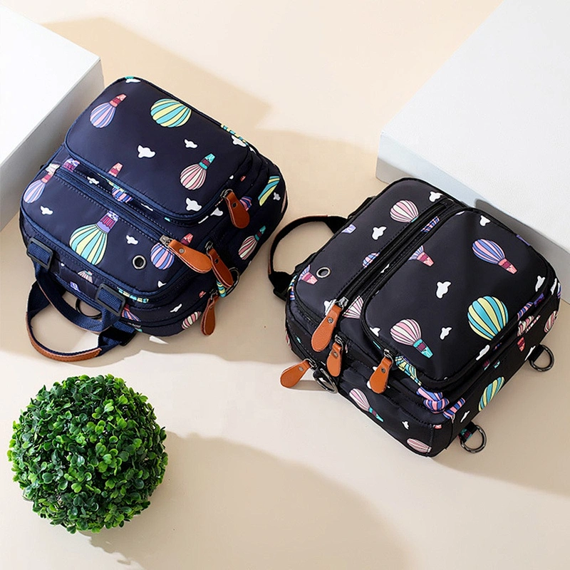 Fashion Multifunctional Large Capacity Backpack Trendy Baby Bag Leisure Travel Diaper Bag With Bassinet Mommy Baby Diapers Bag
