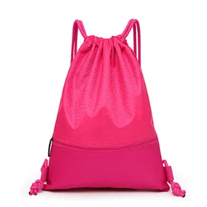 polyester fabric bag  drawstring makeup bag shoes bag travel