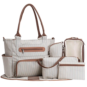 5 pcs in 1 set mummy bags shoulder bag handbag outdoor travel bags