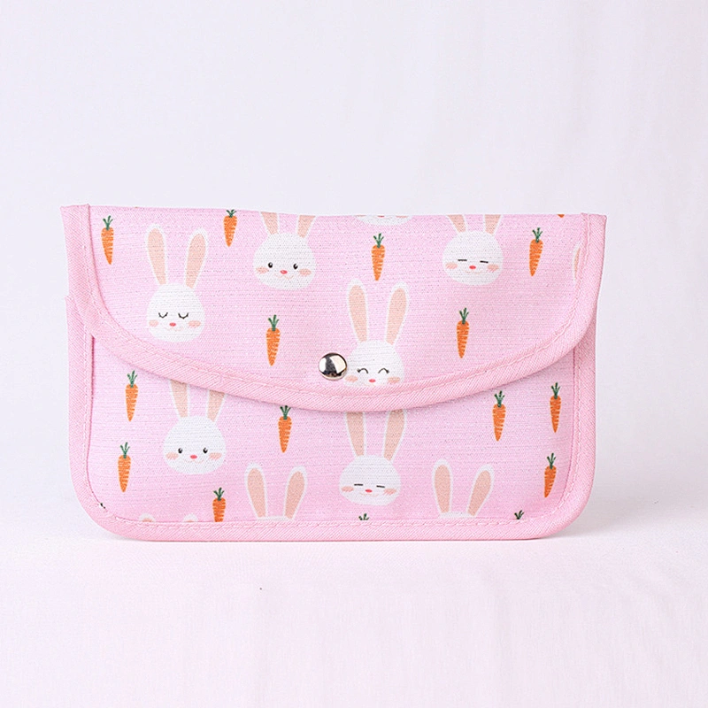 Kawaii Portable Dustproof Plastic Mouth-muffle Folder Container Temporary Storage Bag