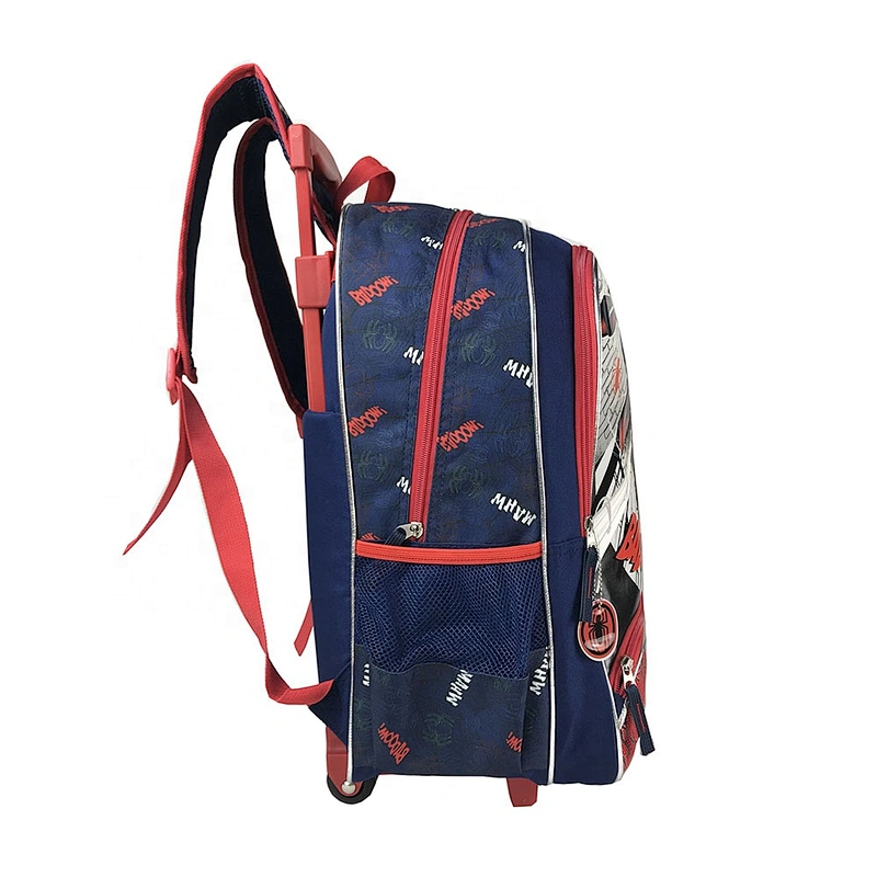 hot sell spider New fashion child school bag Kids Travel Rolling Luggage Bag back to school trolley school bags