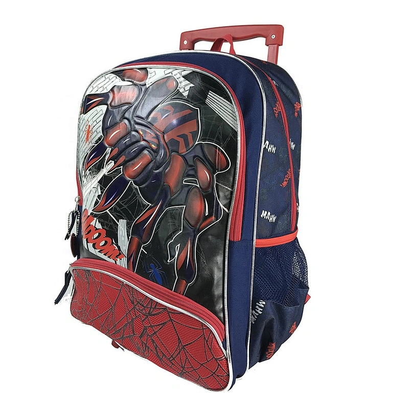 hot sell spider New fashion child school bag Kids Travel Rolling Luggage Bag back to school trolley school bags