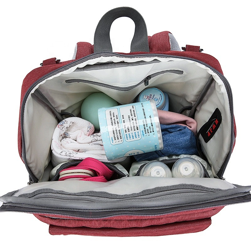 Fashion Mummy Maternity Bag Multi-function Diaper Bag Backpack Nappy Baby Bag with Stroller Straps for Baby Care