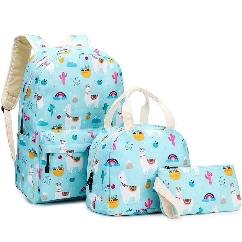 Teen Girls Backpack School Book Bag Set with Lunch Box and Pencil Case for Kids and Children