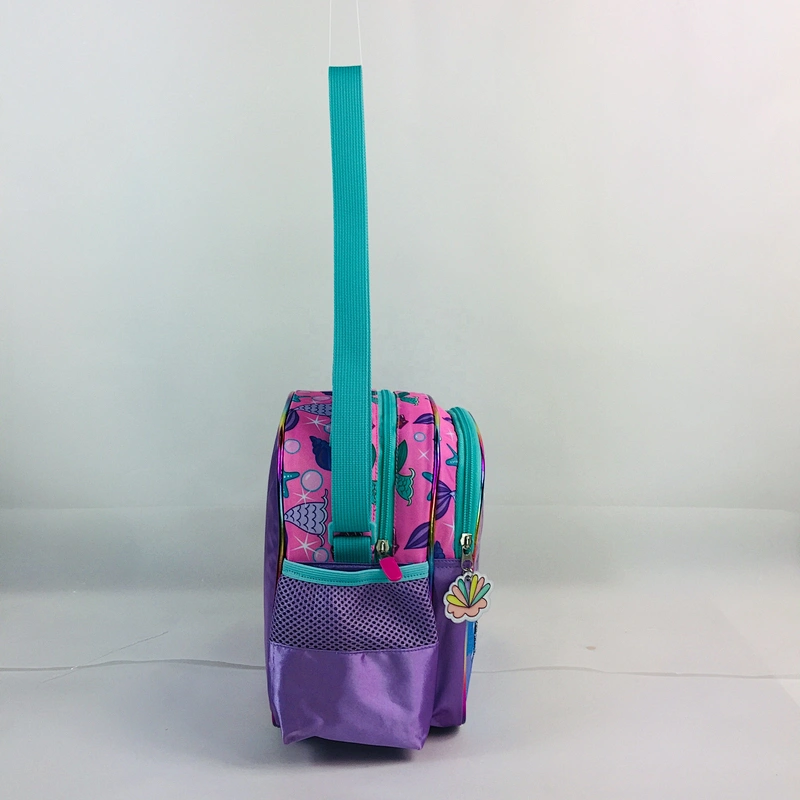 Fashion shiny holographic material Insulated Lunch Cooler Bags Box Backpack For Kids