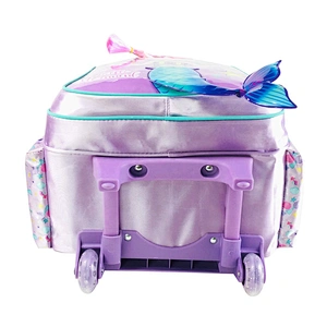 3-6 Grades Mermaid School Bags Kids Travel Rolling Luggage children's Trolley Girls Backpack Child Holographic fabric Book Bag