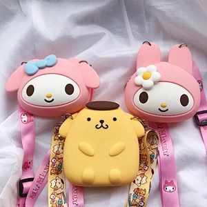 2020 Summer jelly bag cartoon silicone cute Shoulder Messenger Bag Mini mobile phone bag