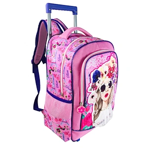 3-6 Grades Travel Rolling Luggage Bag kids Trolley school bags with wheels kids girls school