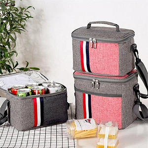 BSCI Manufactured Outdoor Picnic Cooler bag Waterproof  Insulated Lunch Tote Food Cooler Bags For Lunch Office School Travel