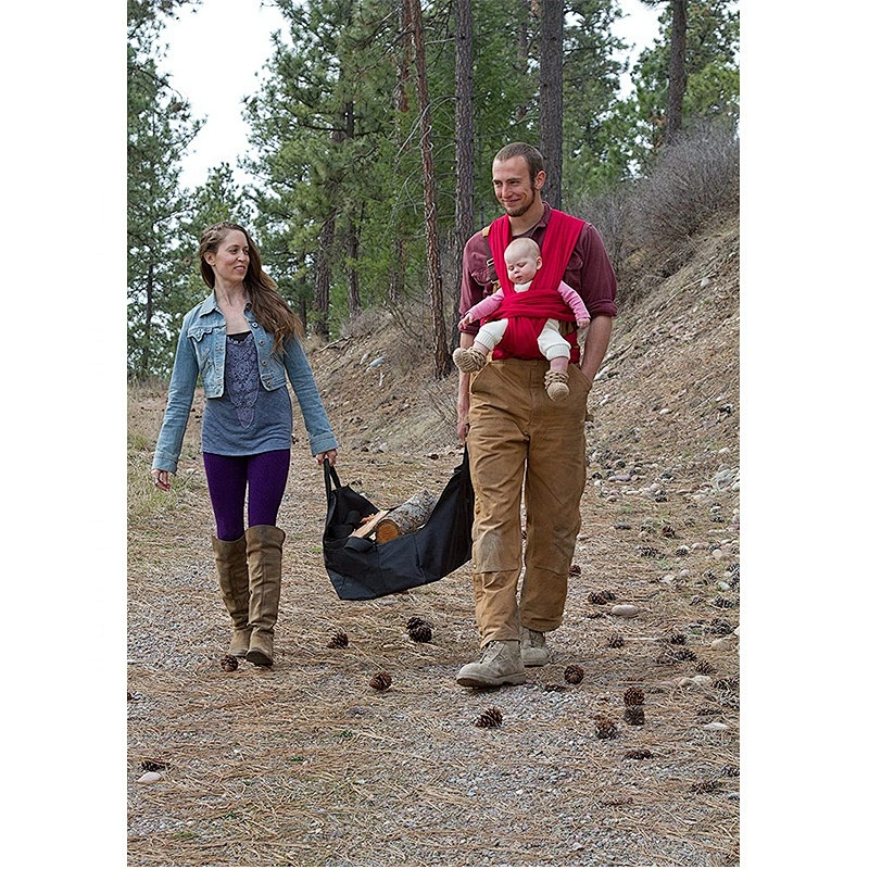 Log Carrier Waxed Canvas Bag Wood Holders Fireplace Stove Accessories