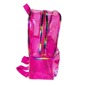 Custom wholesale Clear plastic backpack children transparent PVC School bags for girls