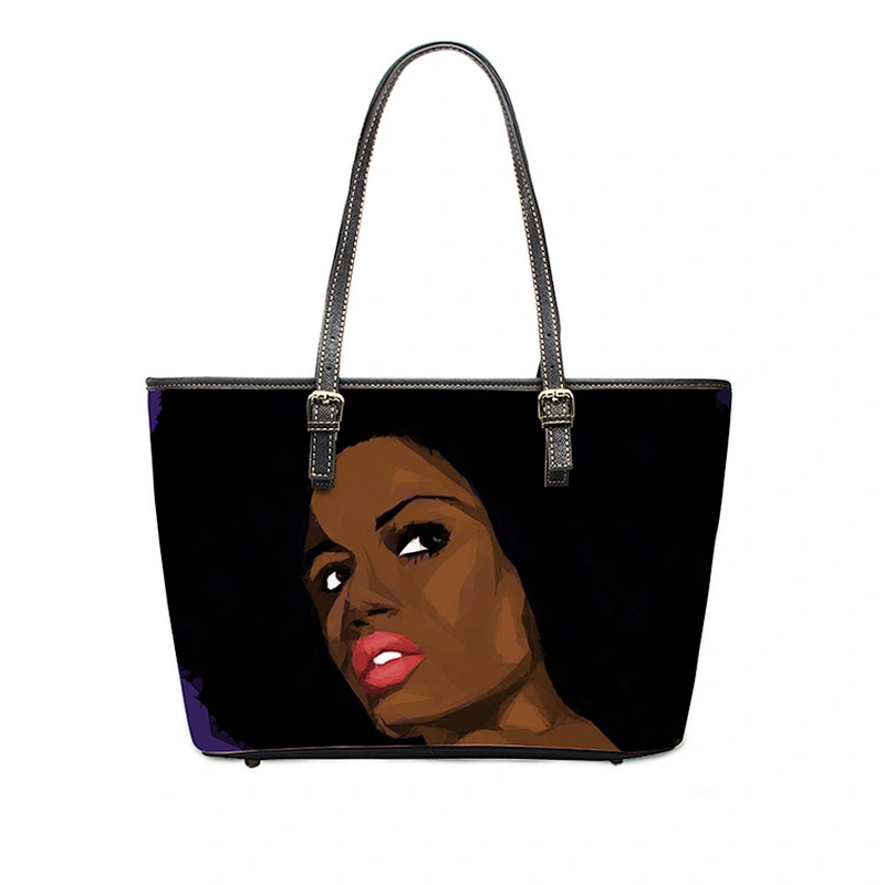 Travel bag custom African girl printed logo business trip short gym exercise bag Yoga tote bag luggage