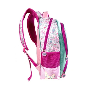 New fashion cartoon butterfly pink flower girl children cheap cute kids smiggle student school bag bags for girls