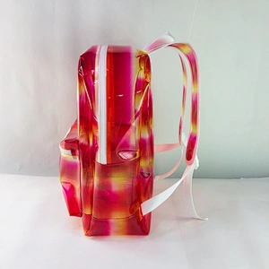 Custom wholesale clear plastic backpack children transparent PVC school bag