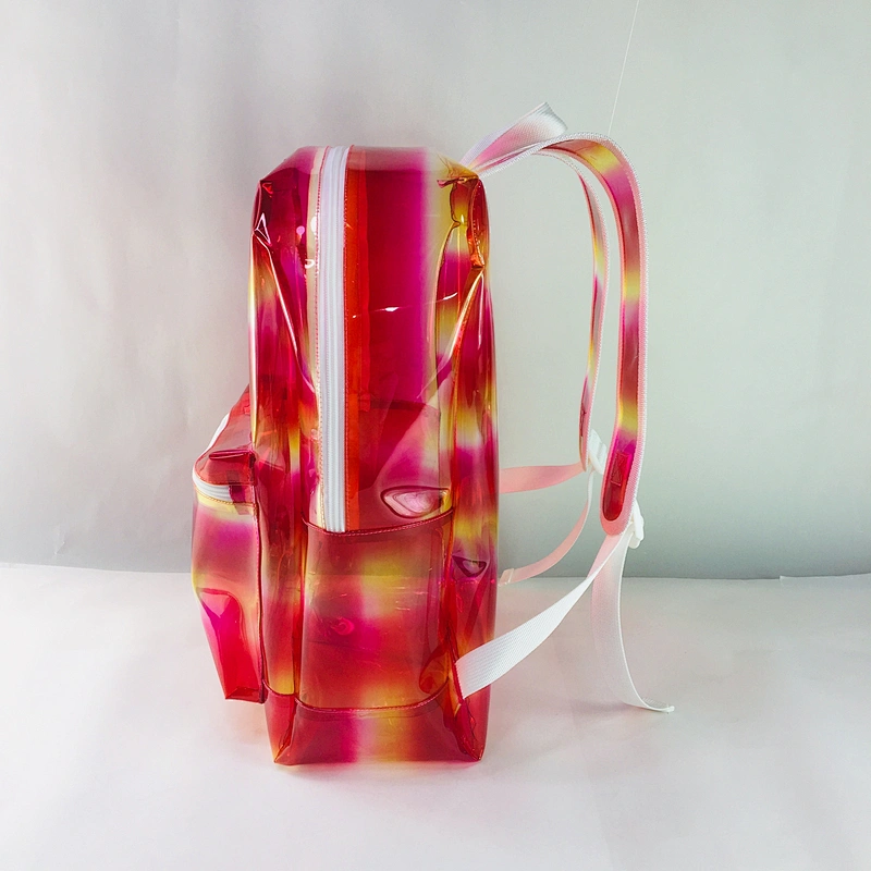 Custom wholesale clear plastic backpack children transparent PVC school bag
