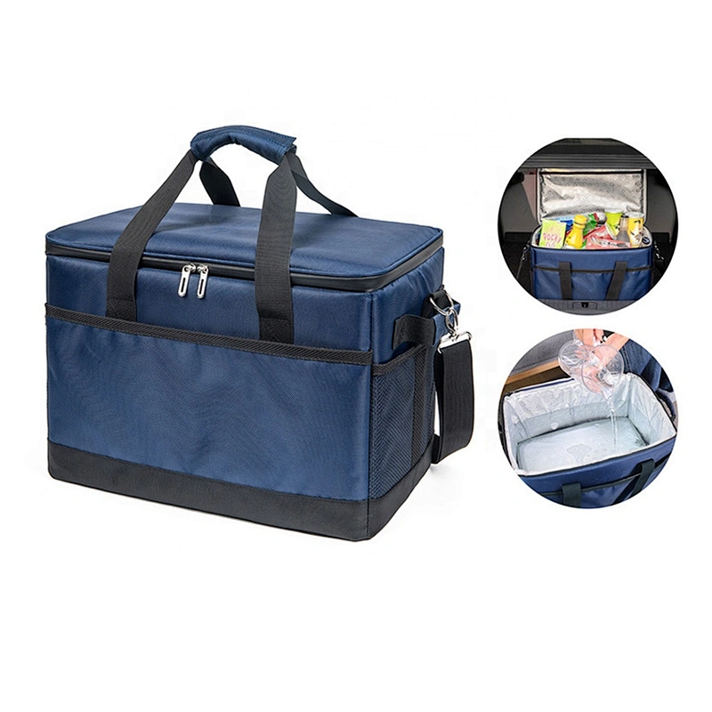 Beach grocery thermal food delivery Foldable Insulated Food Warmer Lunch Insulated Cooler bag Heated Thermal Food Delivery Bag