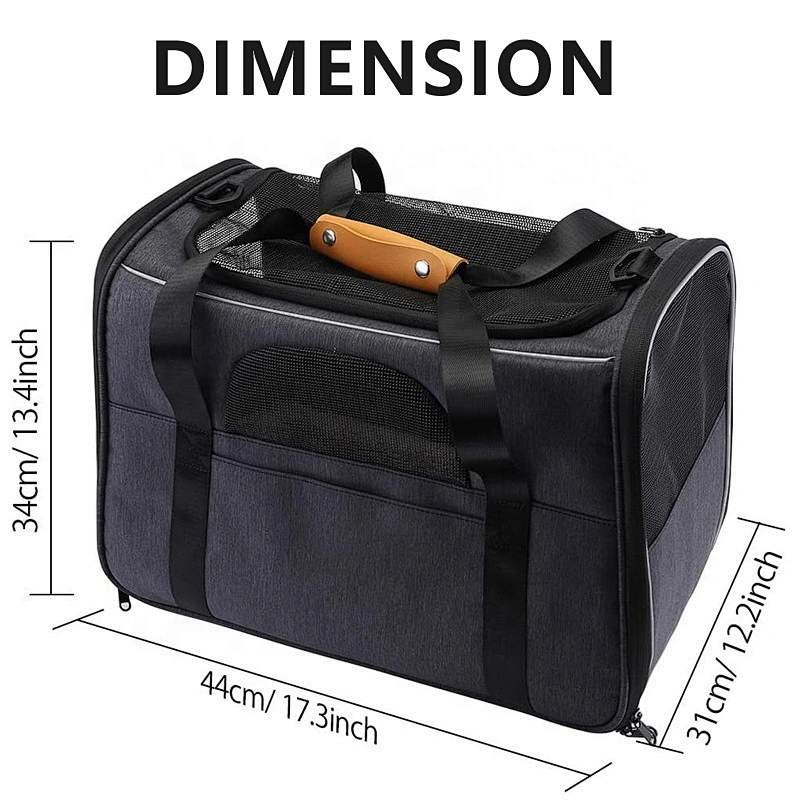 Factory directly supply pet space backpack outdoor travel car dog carrier bag solid color Oxford waterproof bicycle cat bag