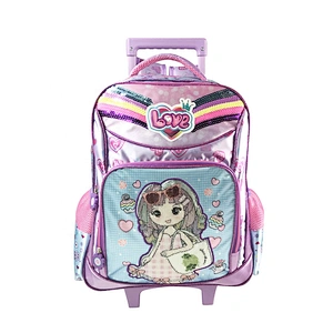 202020 new design trolley bags Backpack Rolling bag children school bag for kids girls travel  waterproof smart With Wheels