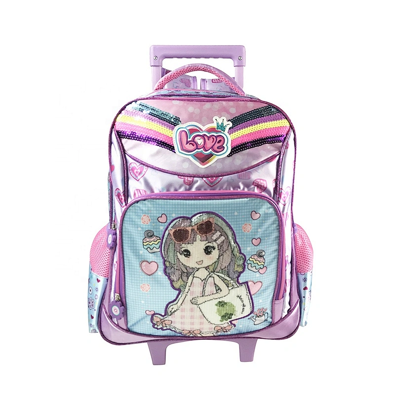 202020 new design trolley bags Backpack Rolling bag children school bag for kids girls travel  waterproof smart With Wheels