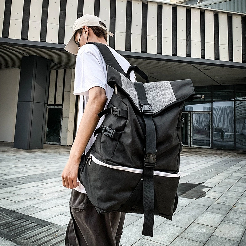 Waterproof Roll Top Outdoor Sport Tote Backpack Gym Soccer Football Basketball Bags Laptop Backpack Bags with Shoes Compartment