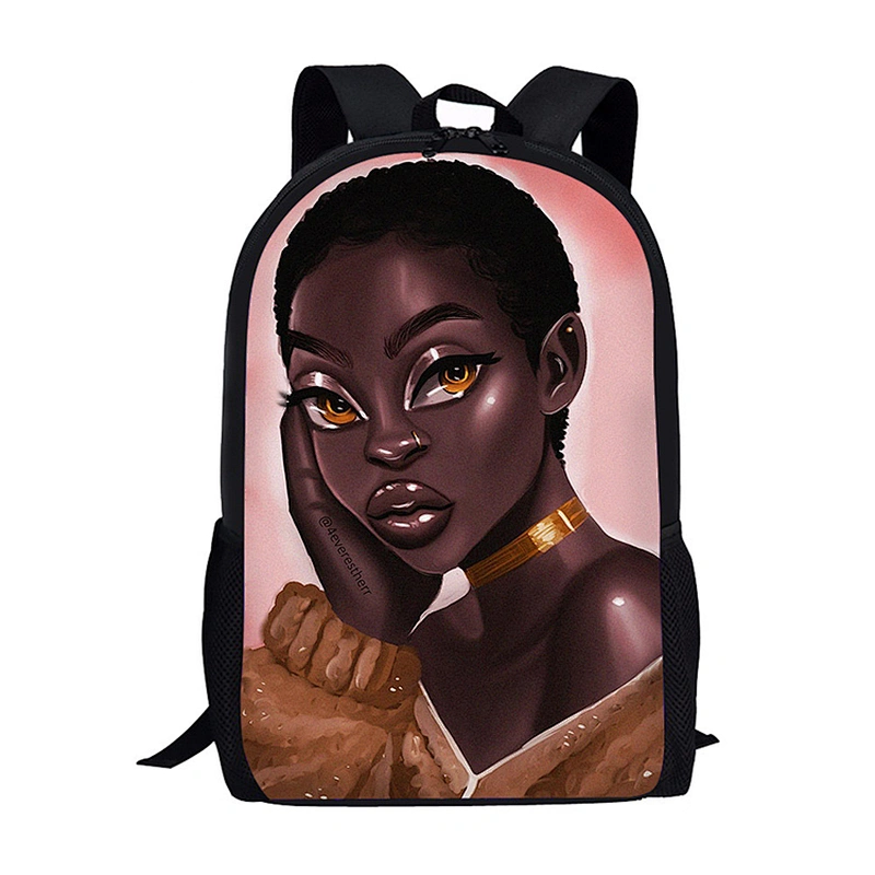 customize African Girl school Backpack African Girl school Backpack