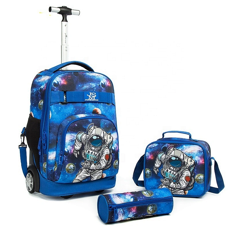2020 high quality School Trolley Bag Set 18 inch Kid cartoon School Bags three-piece Trolley Bag Set