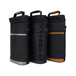 2 Bottle Wine Carrier Bag Tote Insulated Food Cooler bag picnic BOX wine cooler bag
