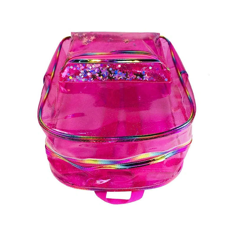 Custom wholesale Clear plastic backpack children transparent PVC School bags for girls