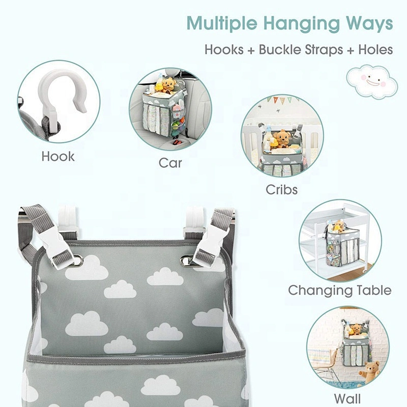 2020 Best seller nappy hanging wall bag baby nappy stroller hanging bag
