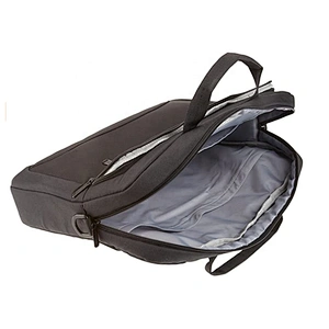 high quality slim Black Three Layers of nylon messenger Bag for Laptop with Handle and Shoulder Girdle