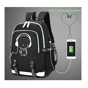 Fashionable Boys Girls Luminous Cartoon kids School Bookbag  school Backpack Bag Teenagers School Bags backpack with USB charger