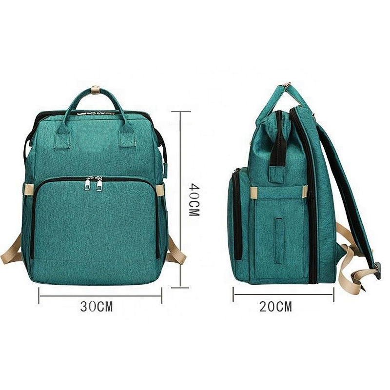 2020 New Portable Folding Crib Mummy Bag Multifunctional Fashionable Large Capacity Outing Burden-Reducing Diaper Bag Backpack