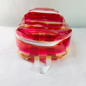 Custom wholesale clear plastic backpack children transparent PVC school bag