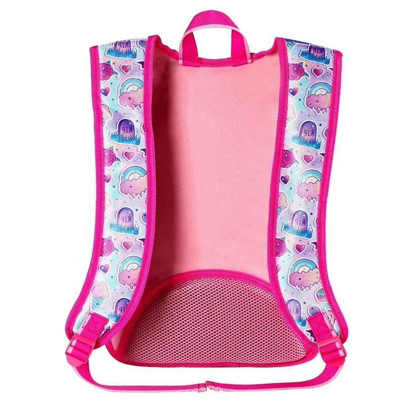 New design high quality pink backpack school bags girls  student bag backpack with Sequin, Embroidery and fantasy fabric