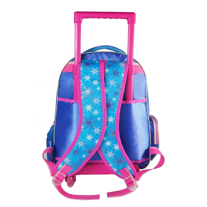 Wholesale large capacity Cartoon Children school trolley bag backpack girls with wheels