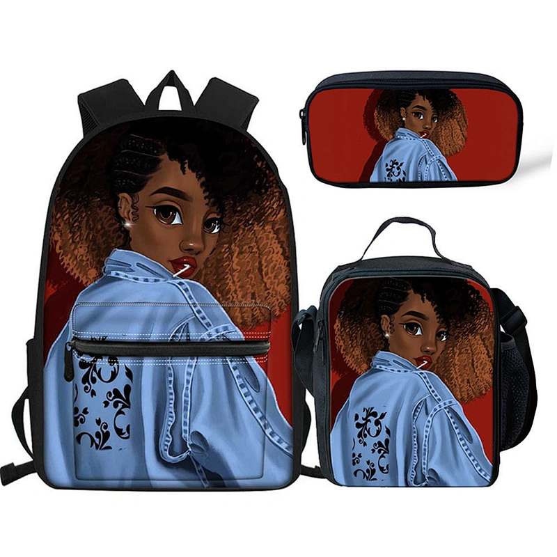 Black Queen African American Girl 2020 School Bags Teenagers Girls School Backpack Children Schoolbag Kids Bags for boys girls