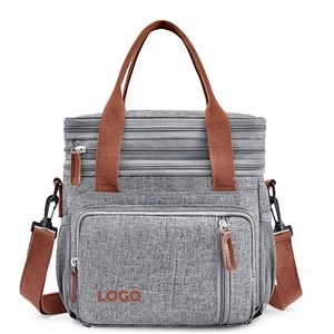 Beach grocery thermal food delivery Foldable Insulated Food Warmer Lunch Insulated Cooler bag Heated Thermal Food Delivery Bag
