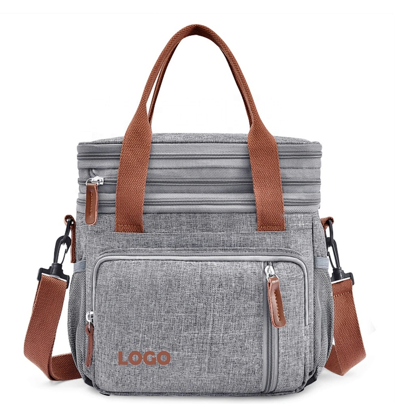 Beach grocery thermal food delivery Foldable Insulated Food Warmer Lunch Insulated Cooler bag Heated Thermal Food Delivery Bag