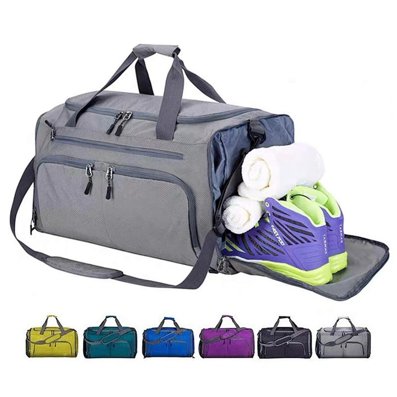 Lightweight Waterproof Weekend bag foldable sport duffel bag waterproof travel duffle bag with shoes compartment & wet pocket