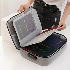 Large Capacity Waterproof Multi-function Double Layer Travel Visa Document Storage Box Certificate Bag Passport Holder