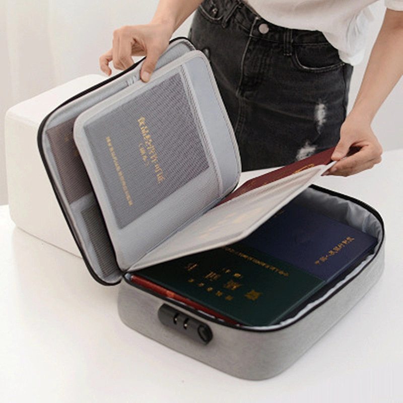 Large Capacity Waterproof Multi-function Double Layer Travel Visa Document Storage Box Certificate Bag Passport Holder